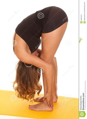 girl bending over yoga