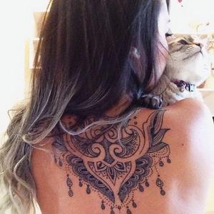 the back of neck tattoos pinterest