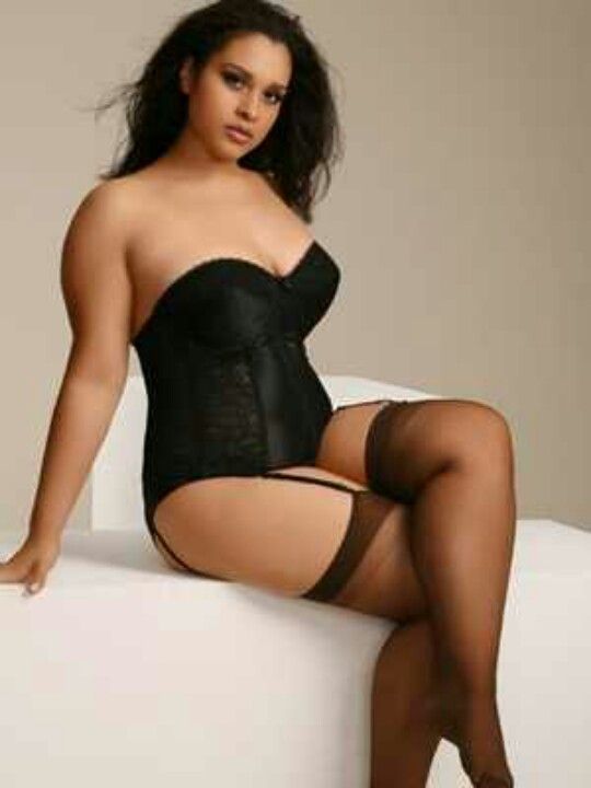 Plus Size Curvy Women In Stockings And Panties
