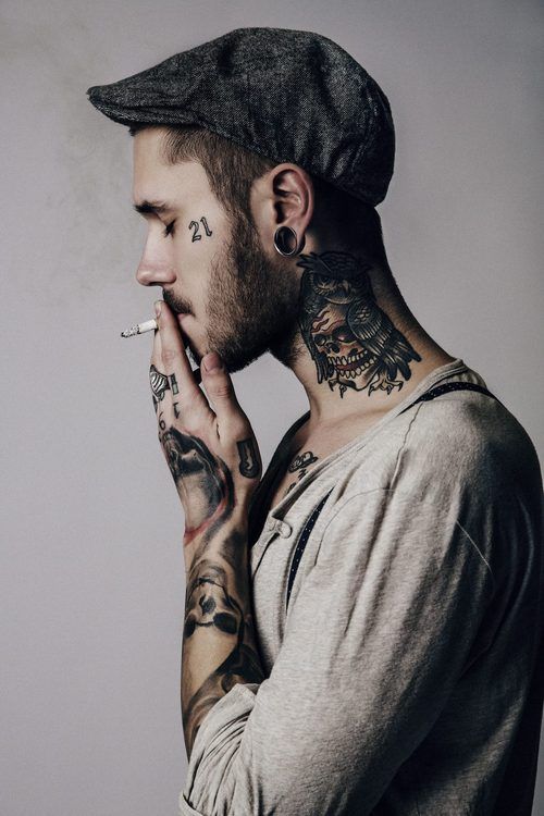Sexy Guys With Tattoos Smoking