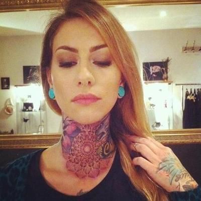 Girls With Throat And Neck Tattoos