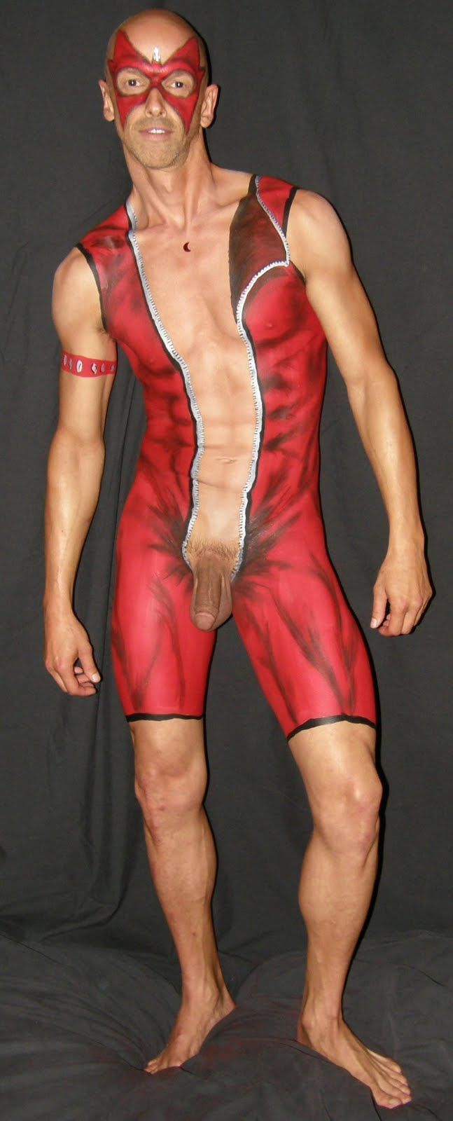 Nude Male Models Body Paint