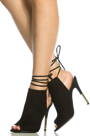 ebony lace high heel footwear