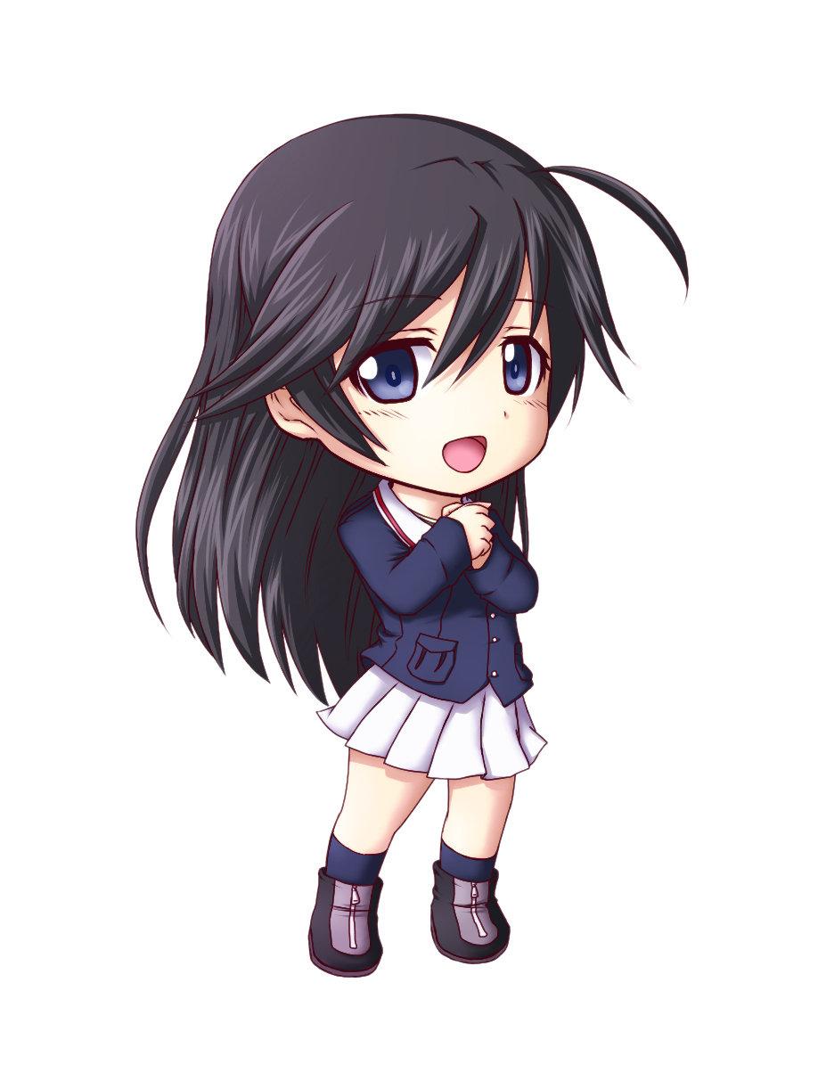 Chibi Anime Girl With Black Hair
