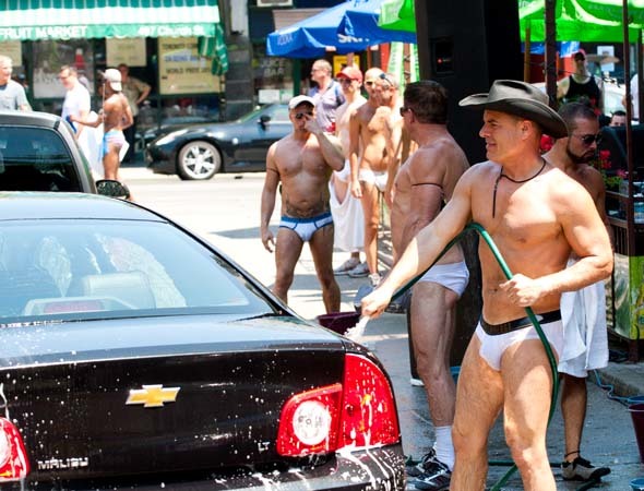 Naked Men Washing Car Wash