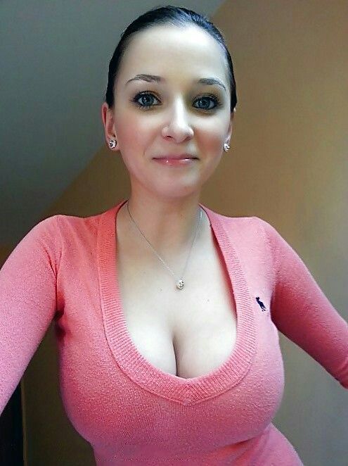 Big Breasts Tight Sweater Cleavage