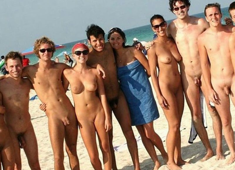 Mixed Gender Nude Groups Beach
