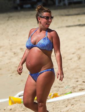 pregnant coleen rooney barbados bikini