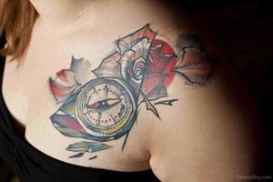 compass and rose tattoo