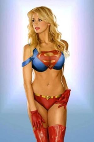 hot bod paint costume play supergirl hot