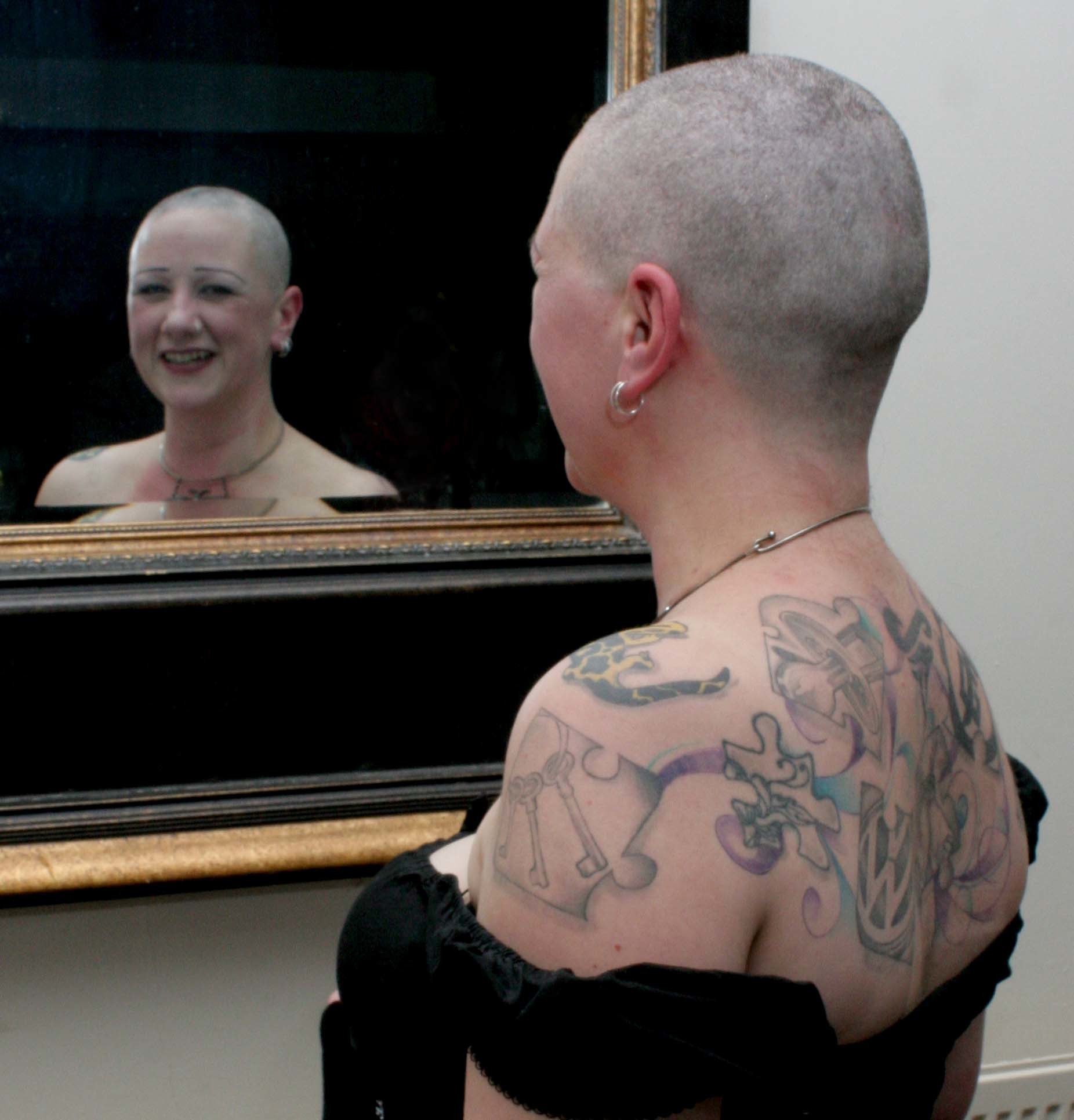 Bald Head Shave Woman