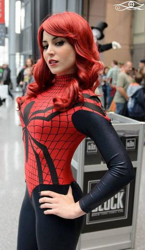 costume play spider gal suit