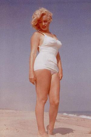 marilyn monroe milky bathing suit