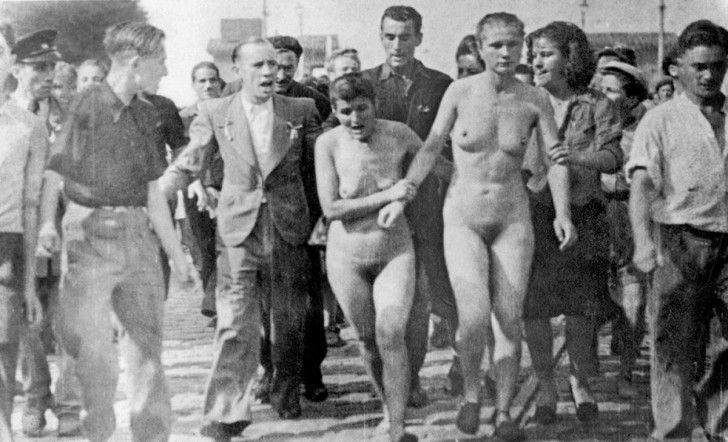 Stripped Nazi Collaborators French Women Naked