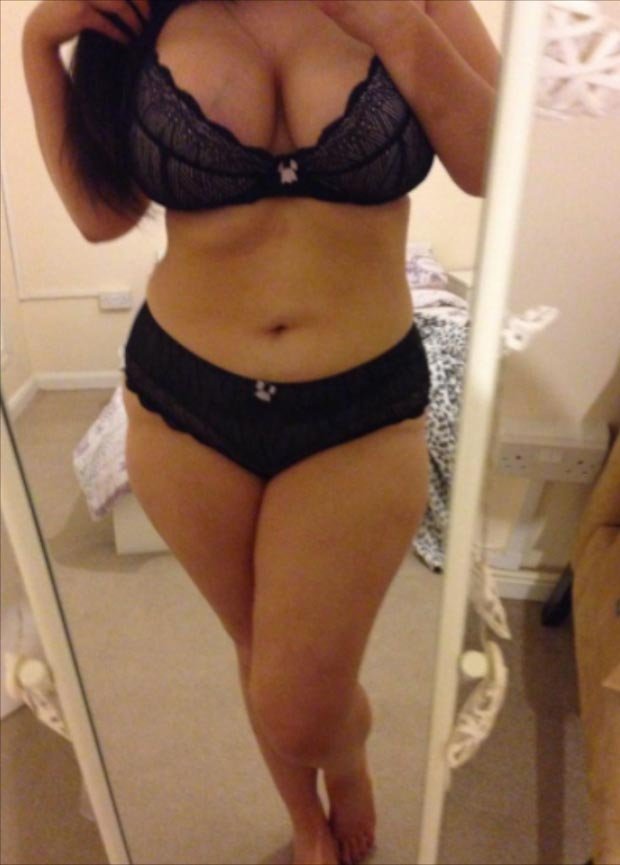 Curvy Girl Underwear Selfie