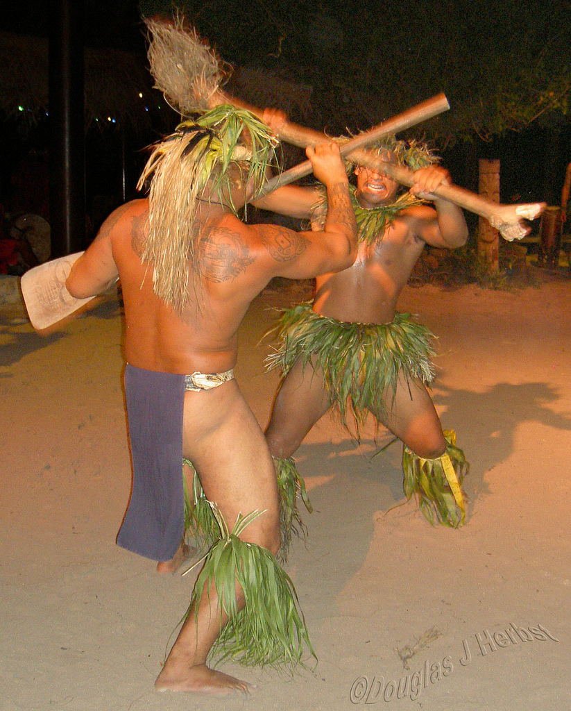 Naked Polynesian Men Dancers