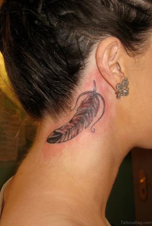 neck feather tat