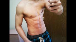 14 year elderly boys with six pack