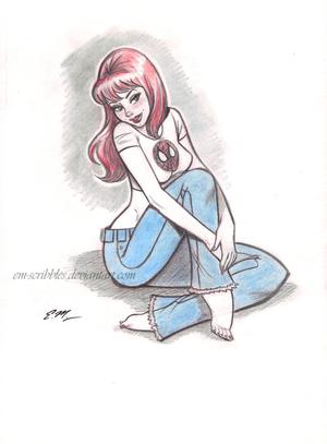 mary jane watson sketches