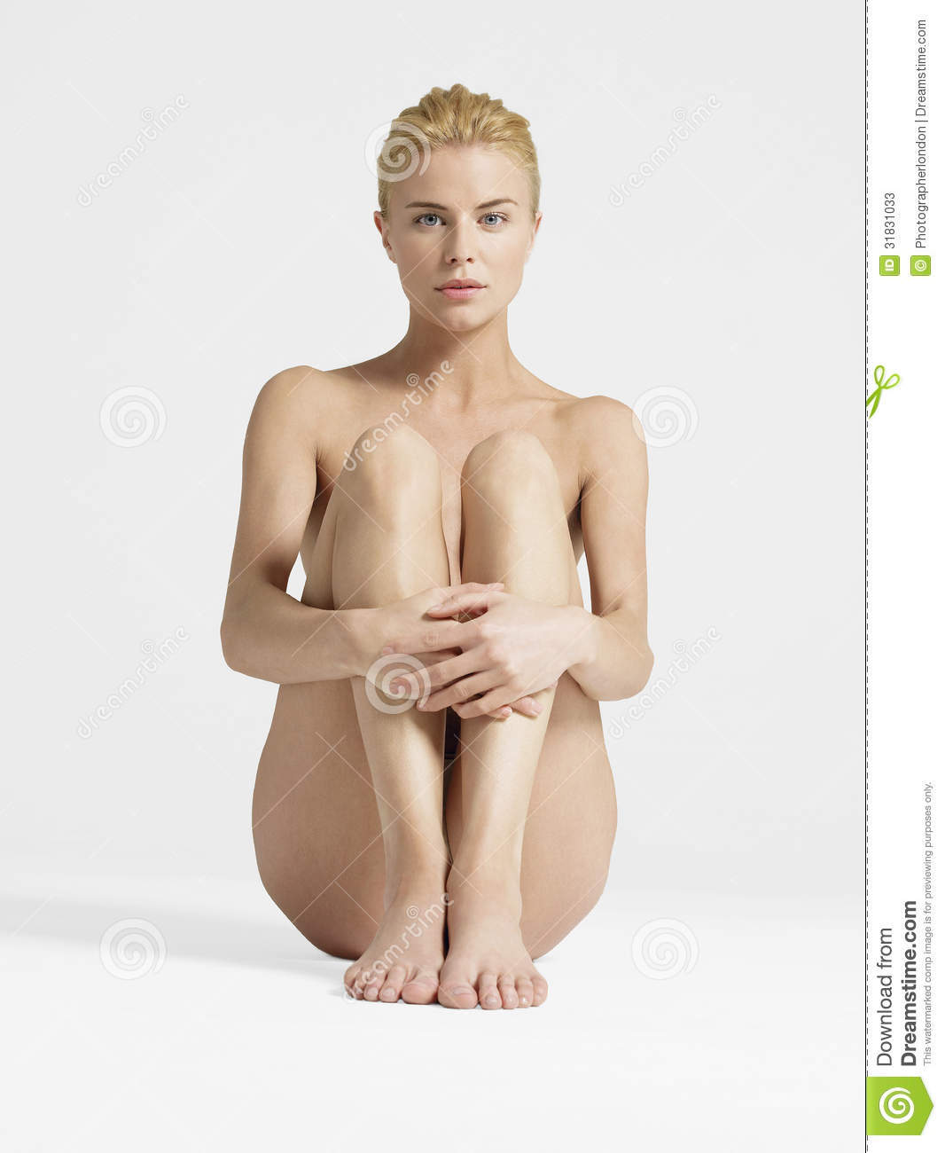 Nude Women Sitting On Knees