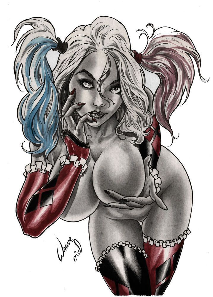 Sexy Harley Quinn Pin Up Drawings