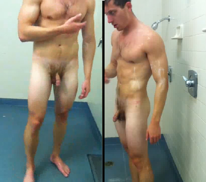 Naked Men Gym Locker Room Shower